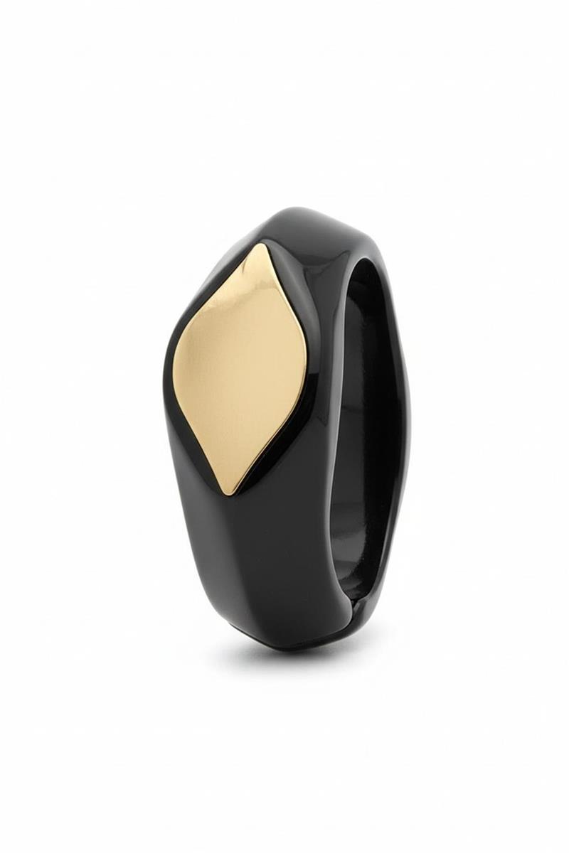bracciale con dettaglio oro sul davanti shine